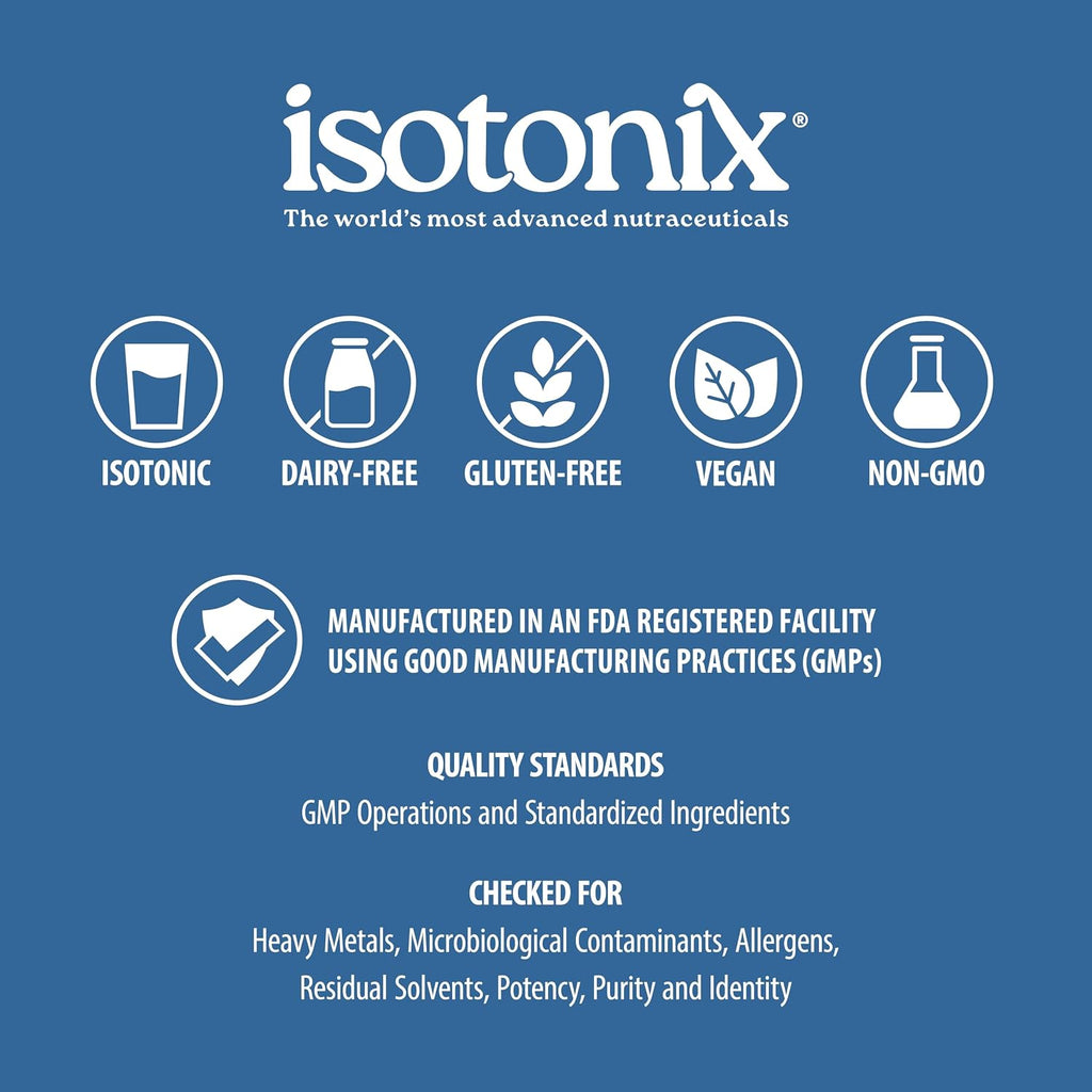 Isotonix Isochrome – Suplemento en Polvo con Cromo, Coenzima Q10 y Vitaminas para el Metabolismo Energético, Sabor Limón, 30 Raciones