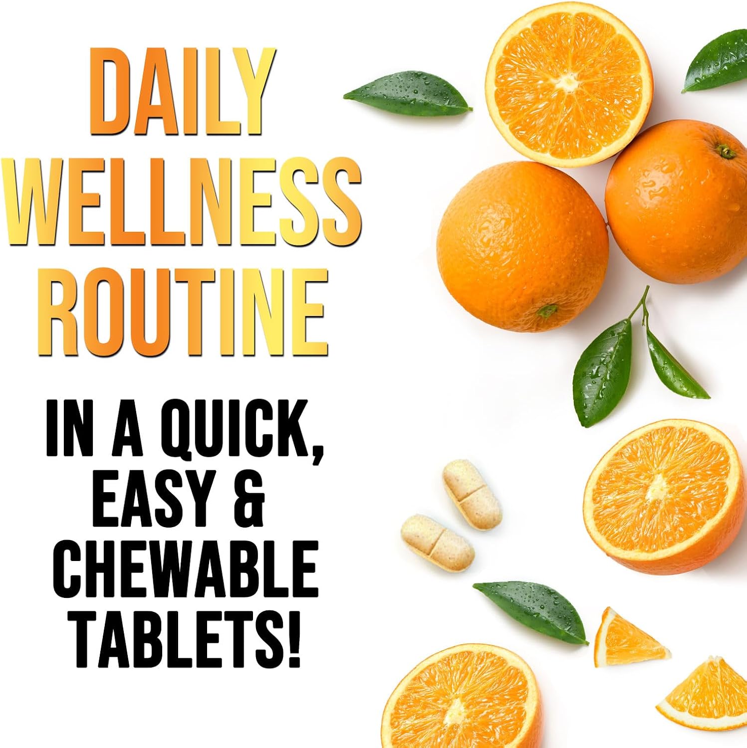Nature's Peak Vitamina C 1000 mg con Rosa Mosqueta - 60 Comprimidos Masticables Sabor Naranja Sin Azúcar