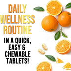 Nature's Peak Vitamina C 1000 mg con Rosa Mosqueta - 120 Comprimidos Masticables Sabor Naranja - Sin Azúcar