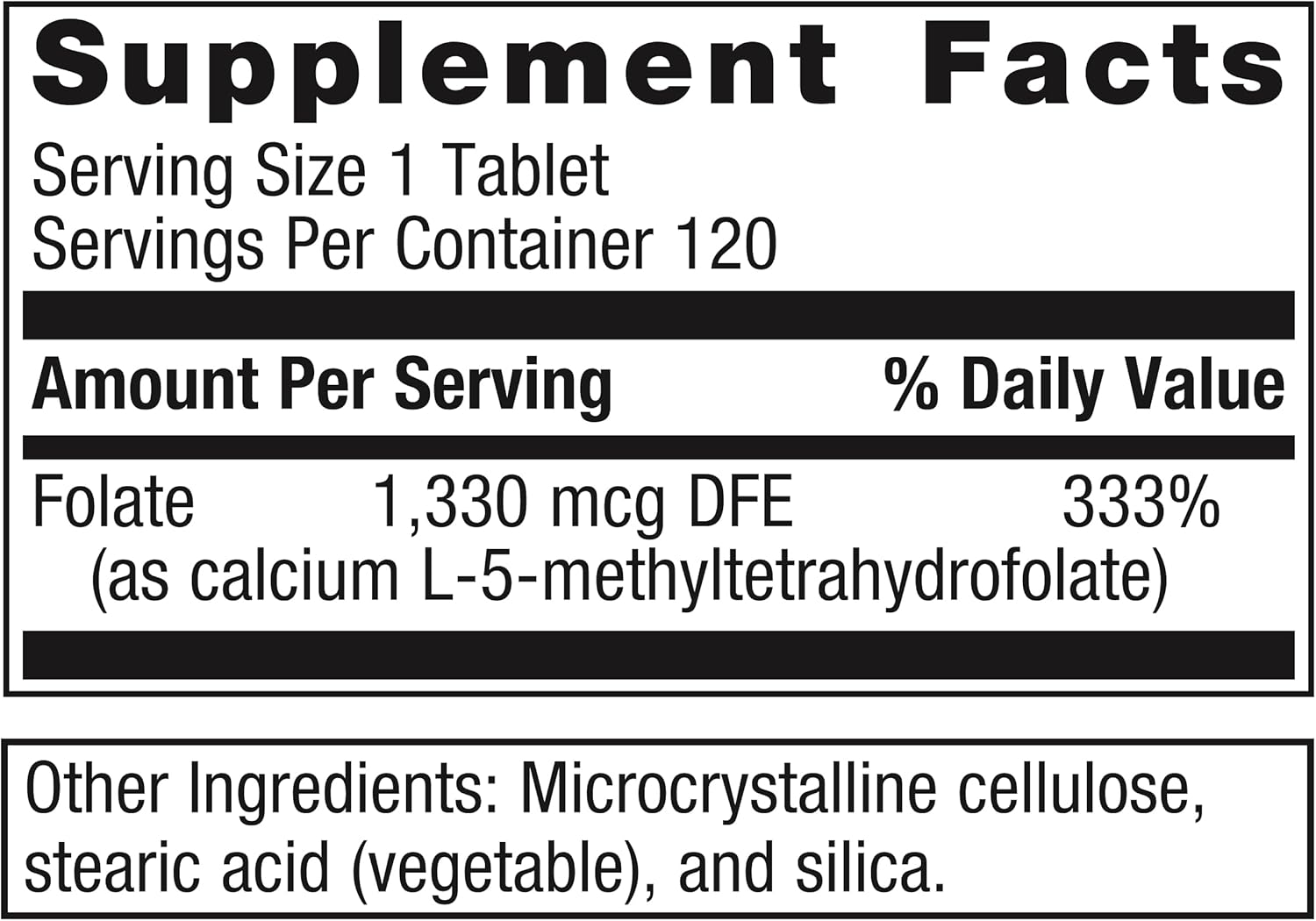Metagenics FolaPro - Folato L-5-MTHF 1.330 mcg DFE - Apoya la Metilación y el Metabolismo de Homocisteína - Sin OGM, Sin Gluten, Vegetariano - 120 Comprimidos