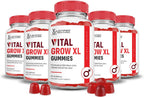Justified Laboratories Vital Grow XL Gominolas de Vinagre de Manzana con Vitamina B12 - 1000 mg - Pack de 5 (150 porciones)