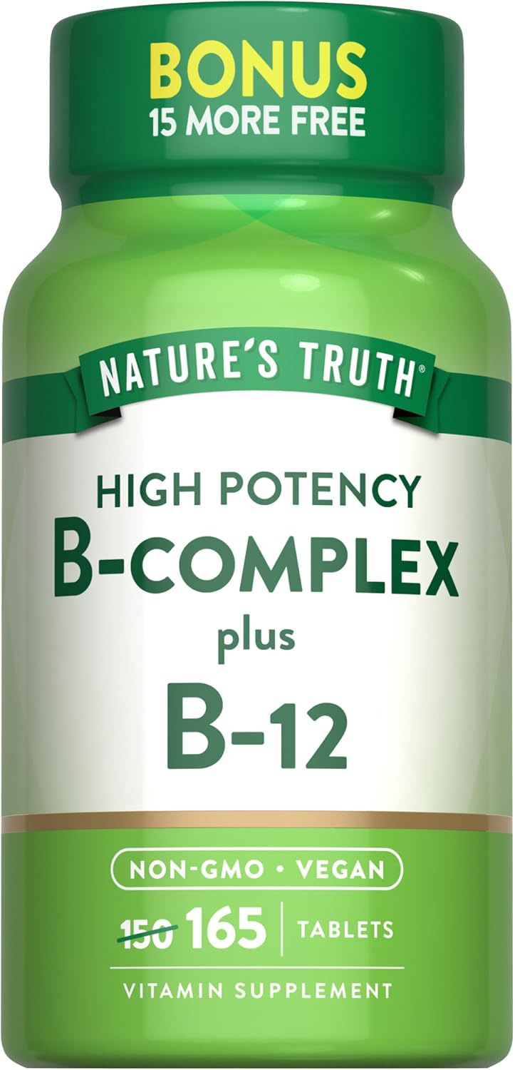 Nature's Truth Complejo B con B12 - 165 Tabletas Veganas No-GMO