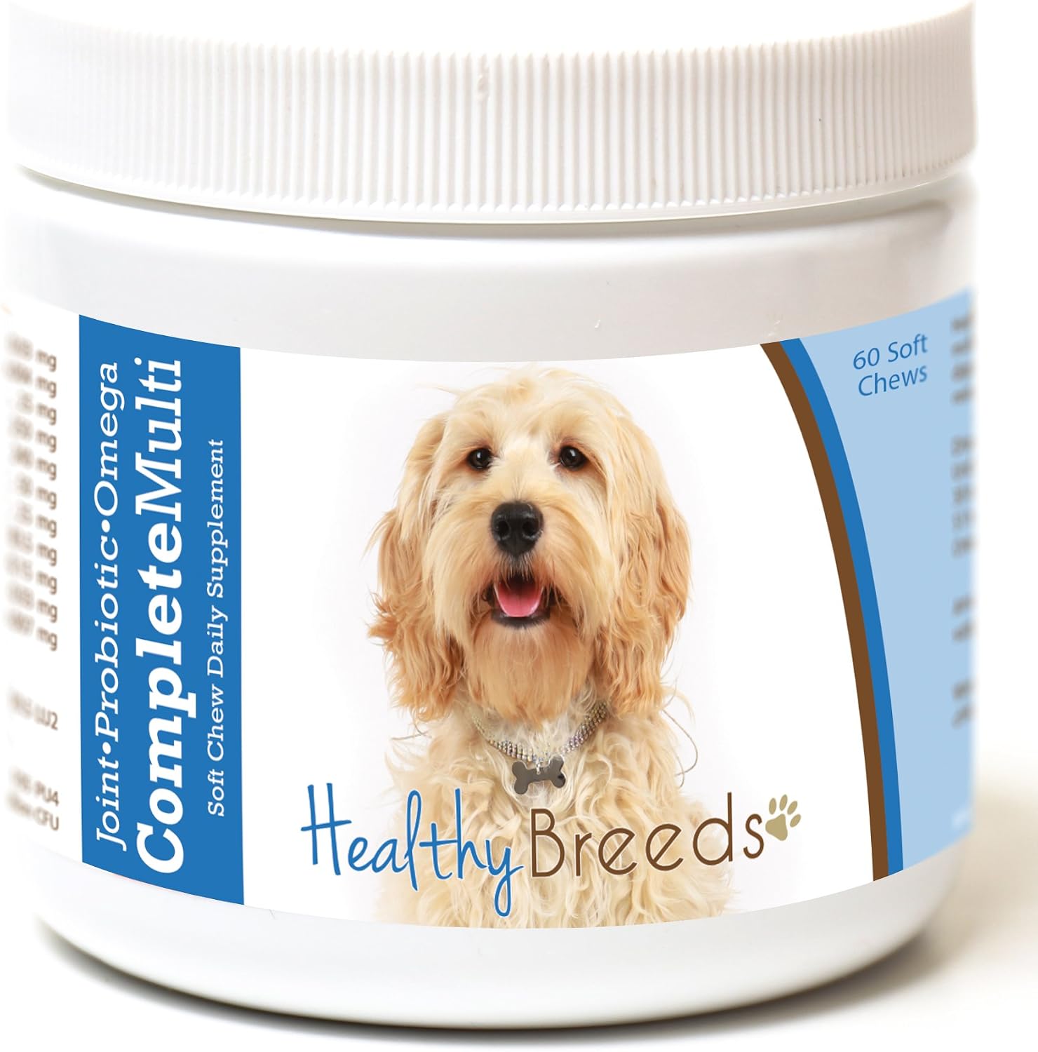 Healthy Breeds Cockapoo Multivitamínico Completo con Probióticos, Glucosamina, Condroitina y Omega - 60 Golosinas Blandas