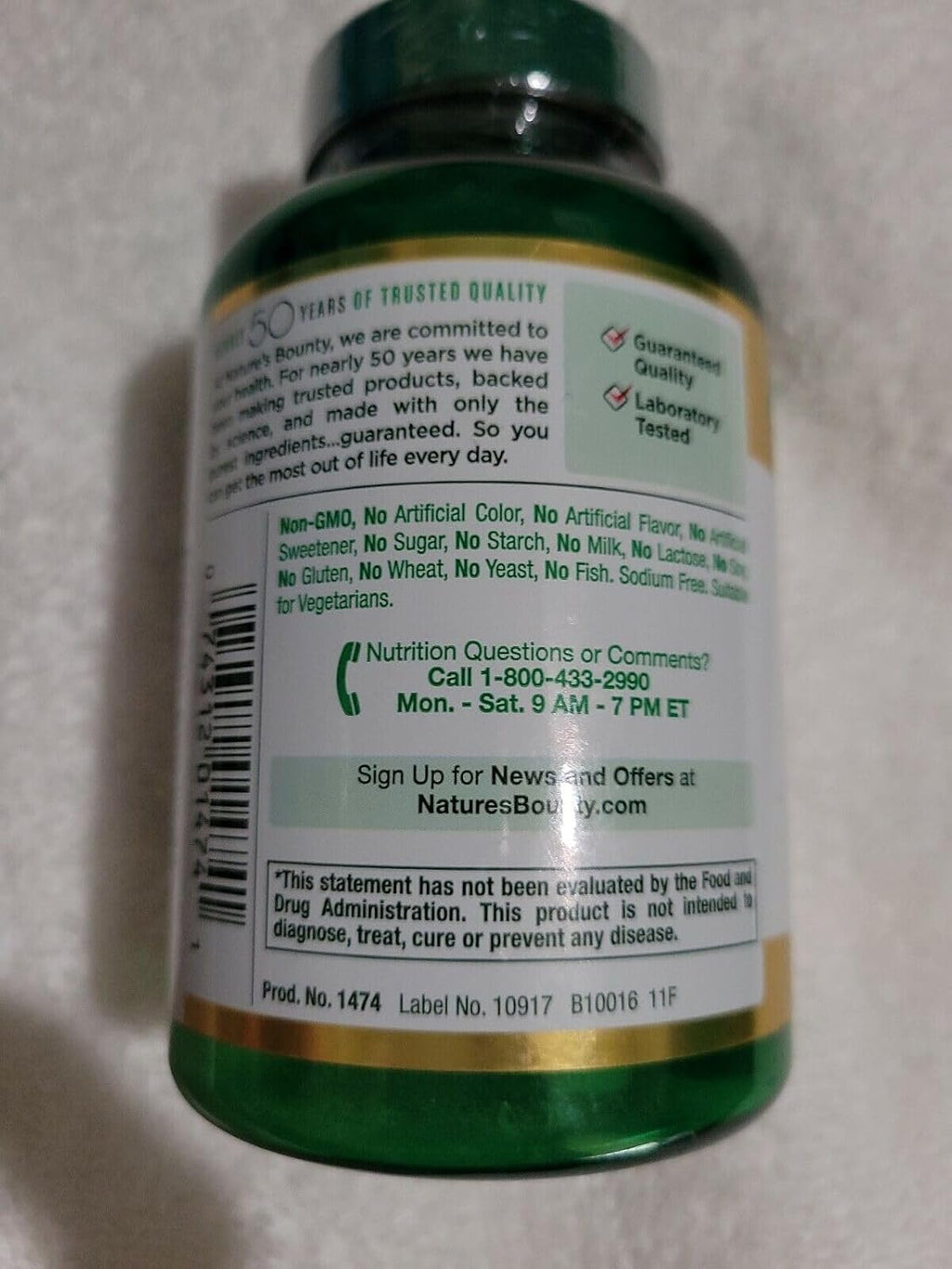 Nature's Bounty Vitamina C Pura 500 mg, 250 Comprimidos (Pack de 9)