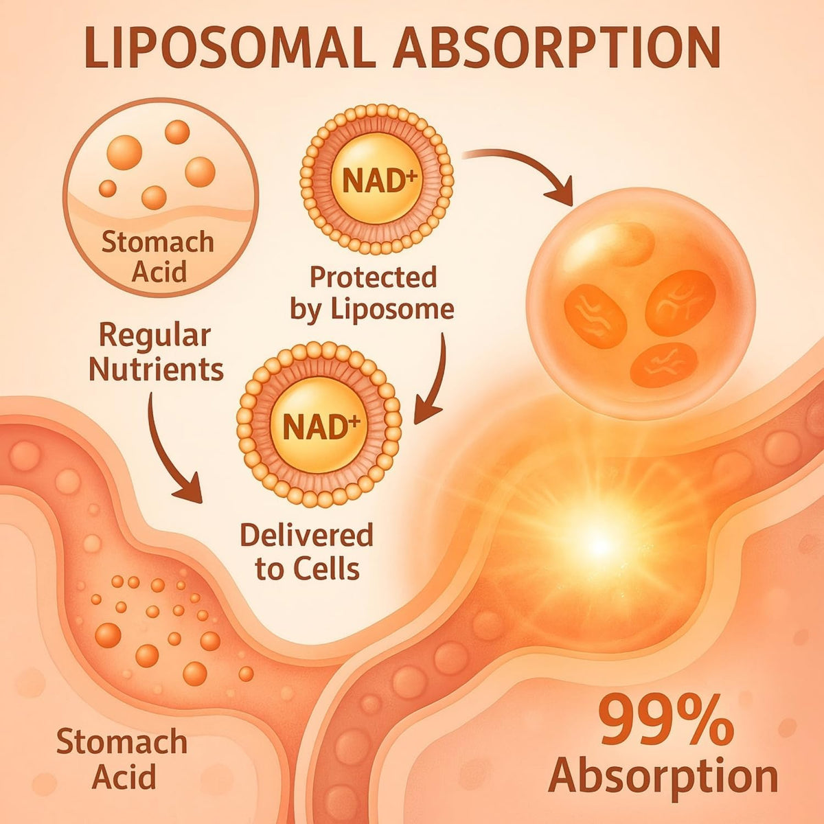 LIGUSTERI NAD+ Liposomal 1500 mg con TMG – 120 Softgels – Image 3