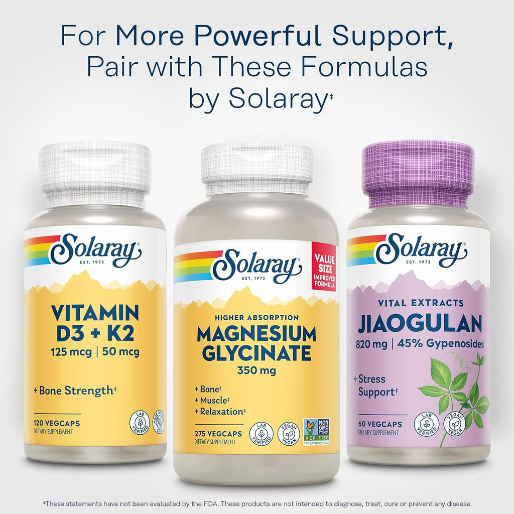 Solaray Jiaogulan Extracto de Raíz y Rizoma - 60 Cápsulas Vegetales