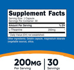 Nutricost L-Theanine 200mg, 30 Cápsulas