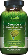 Irwin Naturals Stress-Defy Mood Support – 84 Liquid Soft-Gels – Calma, Equilibrio y Bienestar Emocional