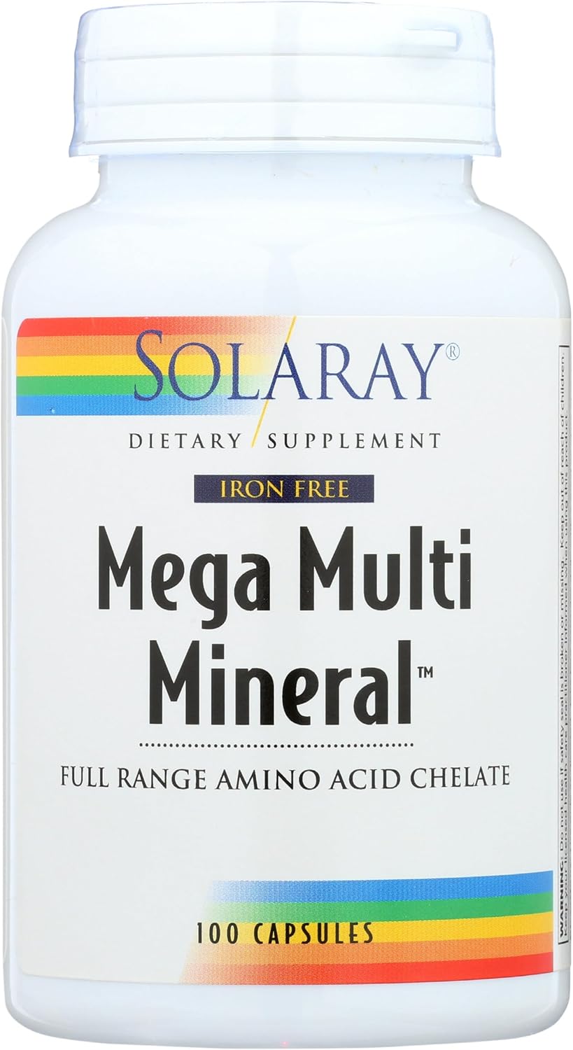 SOLARAY Mega Multi Mineral - Complejo Mineral Diario, 100 Cápsulas Vegetales
