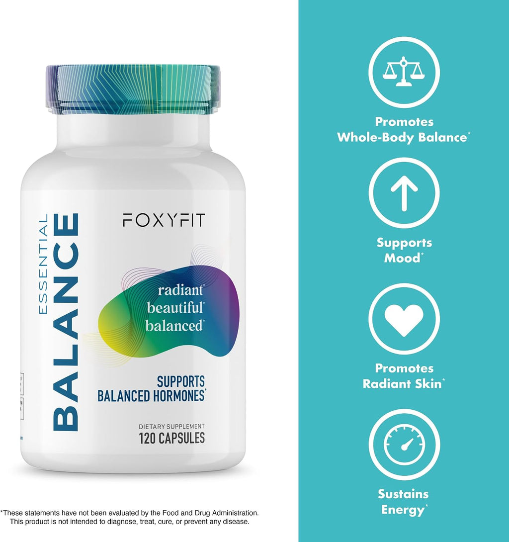 Essential Balance Apoyo Hormonal y Multivitamínico para Mujeres - Foxy Fit (30 Dosis)