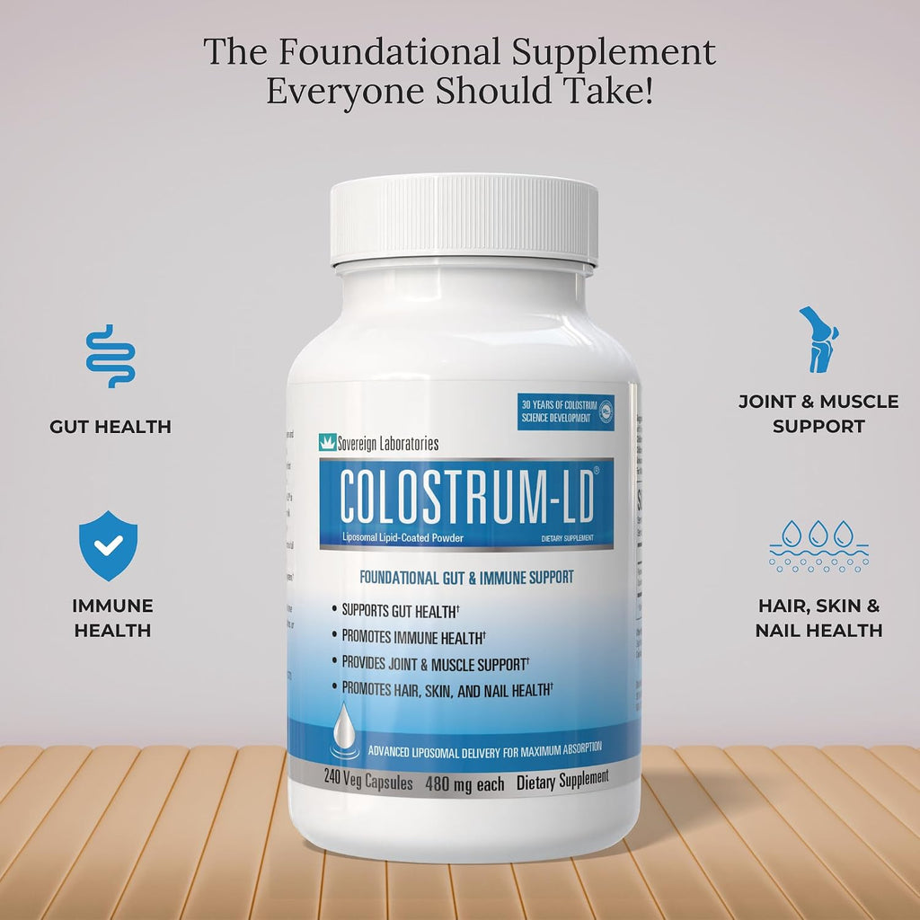 Colostrum-LD Cápsulas | Entrega Liposomal, Máxima Absorción 120 Cápsulas