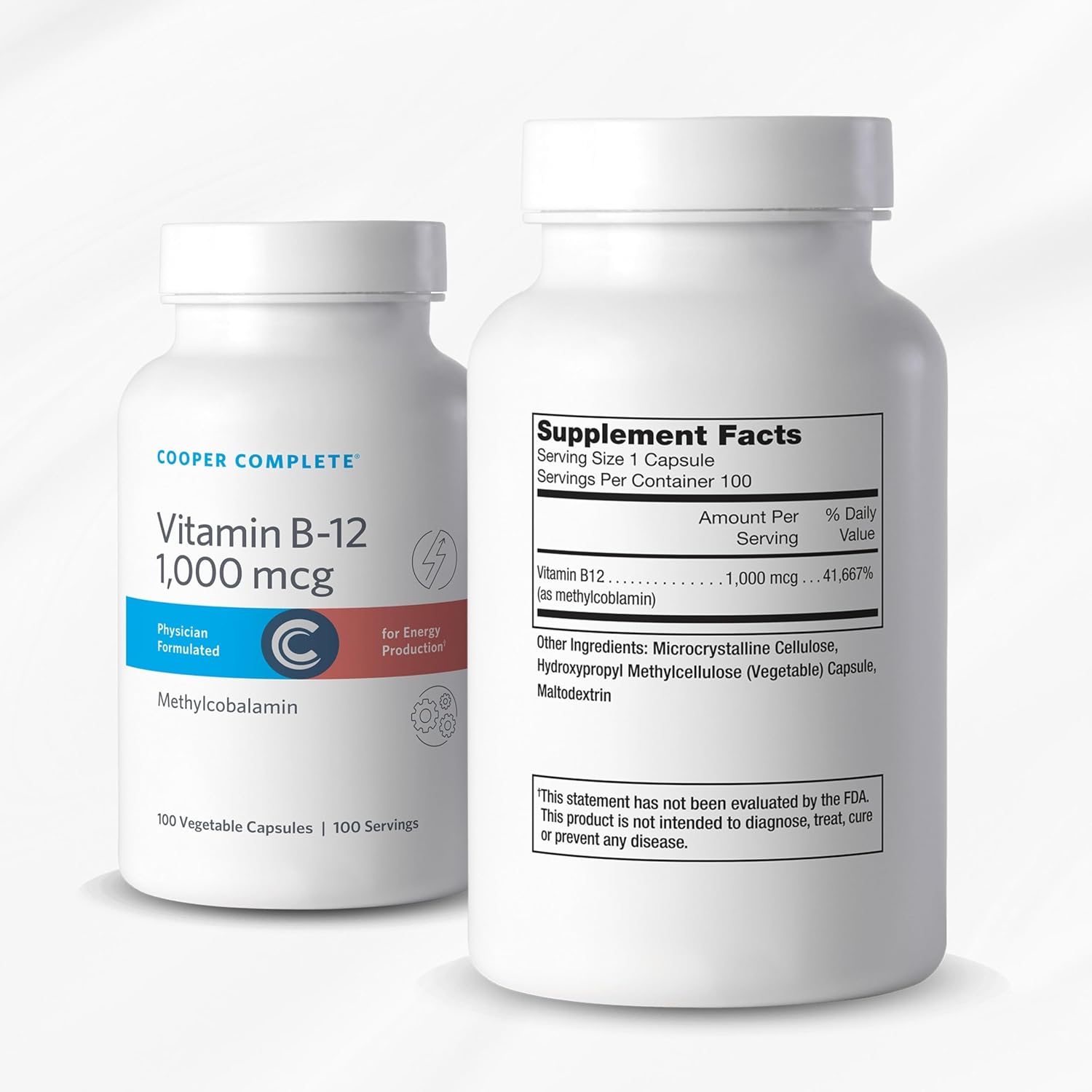 Cooper Complete Vitamina B12 1000 mcg Metilcobalamina, 100 Cápsulas