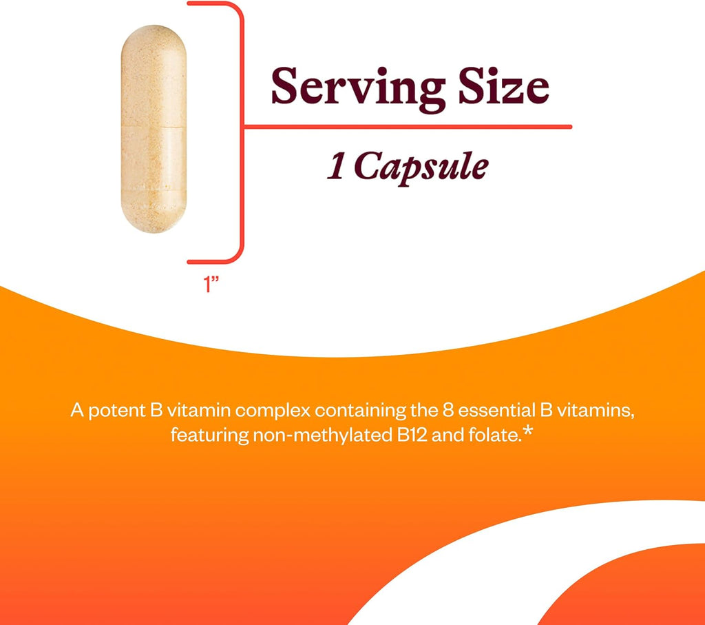 Seeking Health B Complex MF – Complejo de Vitaminas B con Folato, Niacina y Ácido Folínico – 100 Cápsulas