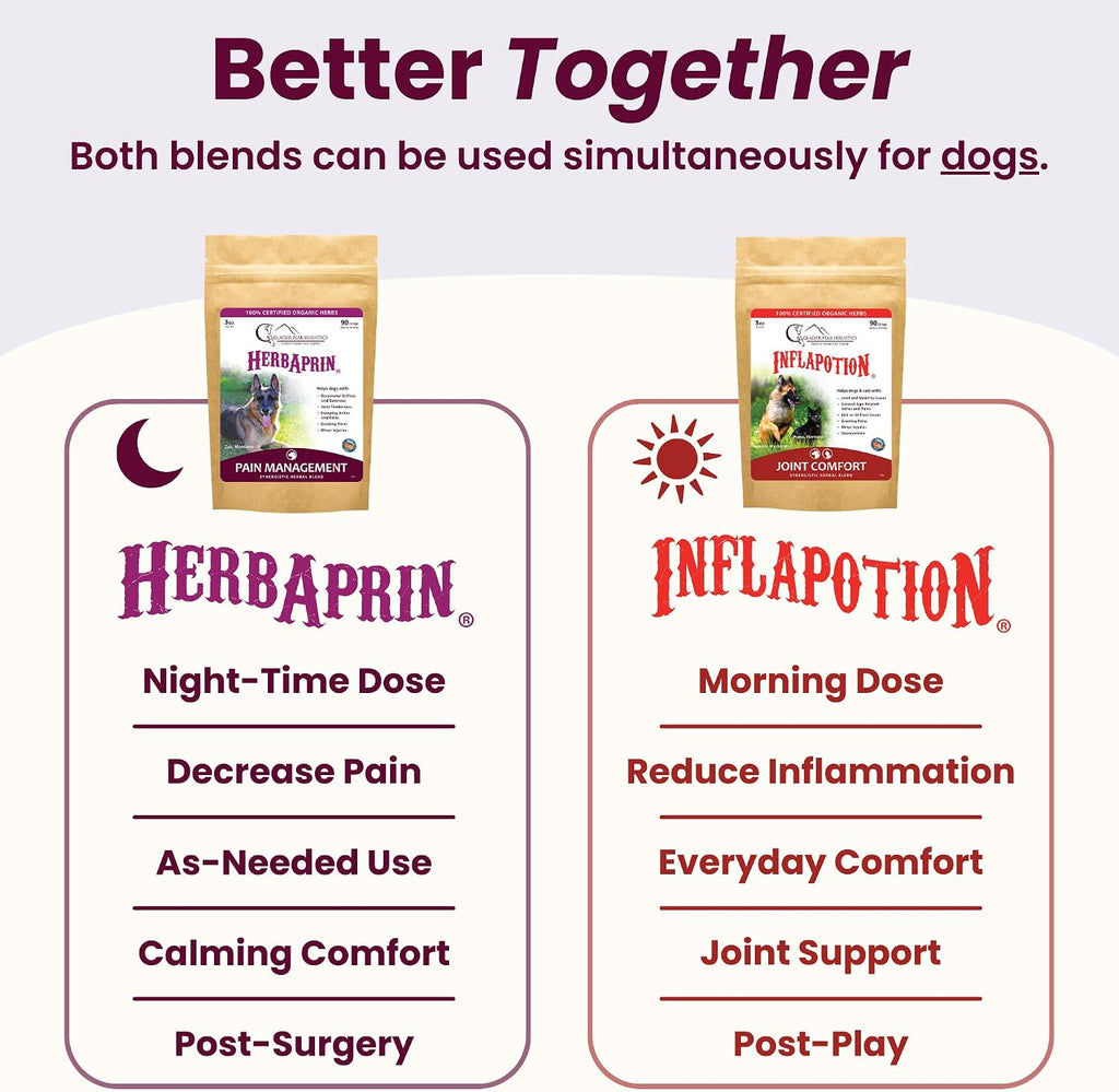 HerbAprin - Alivio Natural para Perros con Hierbas Orgánicas, 90 Servicios (85g)