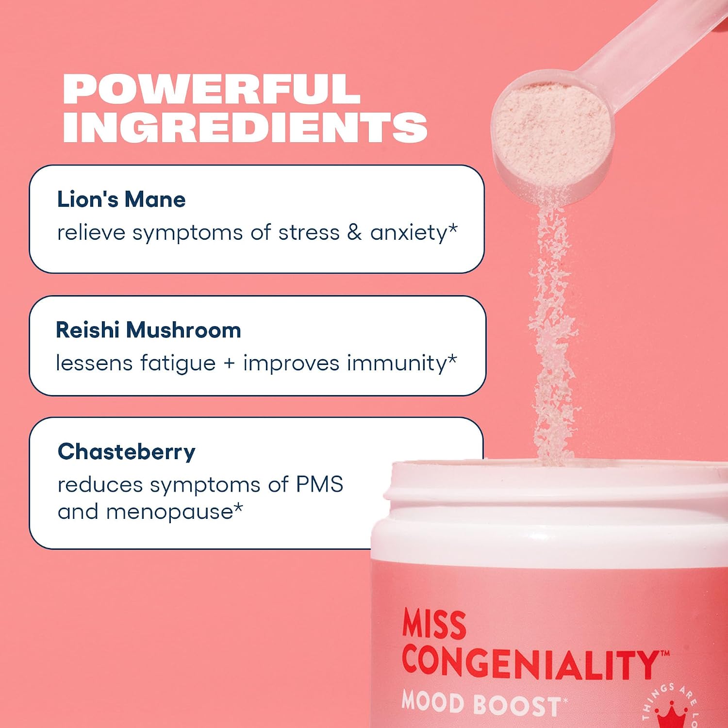 Love Sweat Fitness Miss Congeniality - Suplemento de Ashwagandha, Vitaminas B y Magnesio para Mujeres - Vainilla - 28 porciones