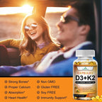 TheraSuva Vitamina D3 5.000 UI + K2 de Alta Potencia – Vegano, No-GMO, con Aceite de Coco Orgánico – Apoyo Óseo y Cardíaco, 120 Cápsulas Blandas