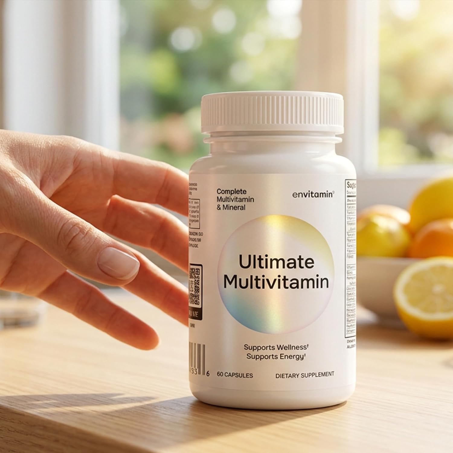envitamin Ultimate Multivitamin Multimineral and Superfood con Mezcla de 42 Frutas y Verduras, 60 Cápsulas