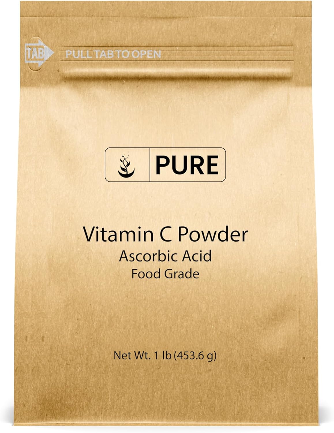 PURE ORIGINAL INGREDIENTS Vitamina C en Polvo (454 g) - Ácido Ascórbico, No Transgénico