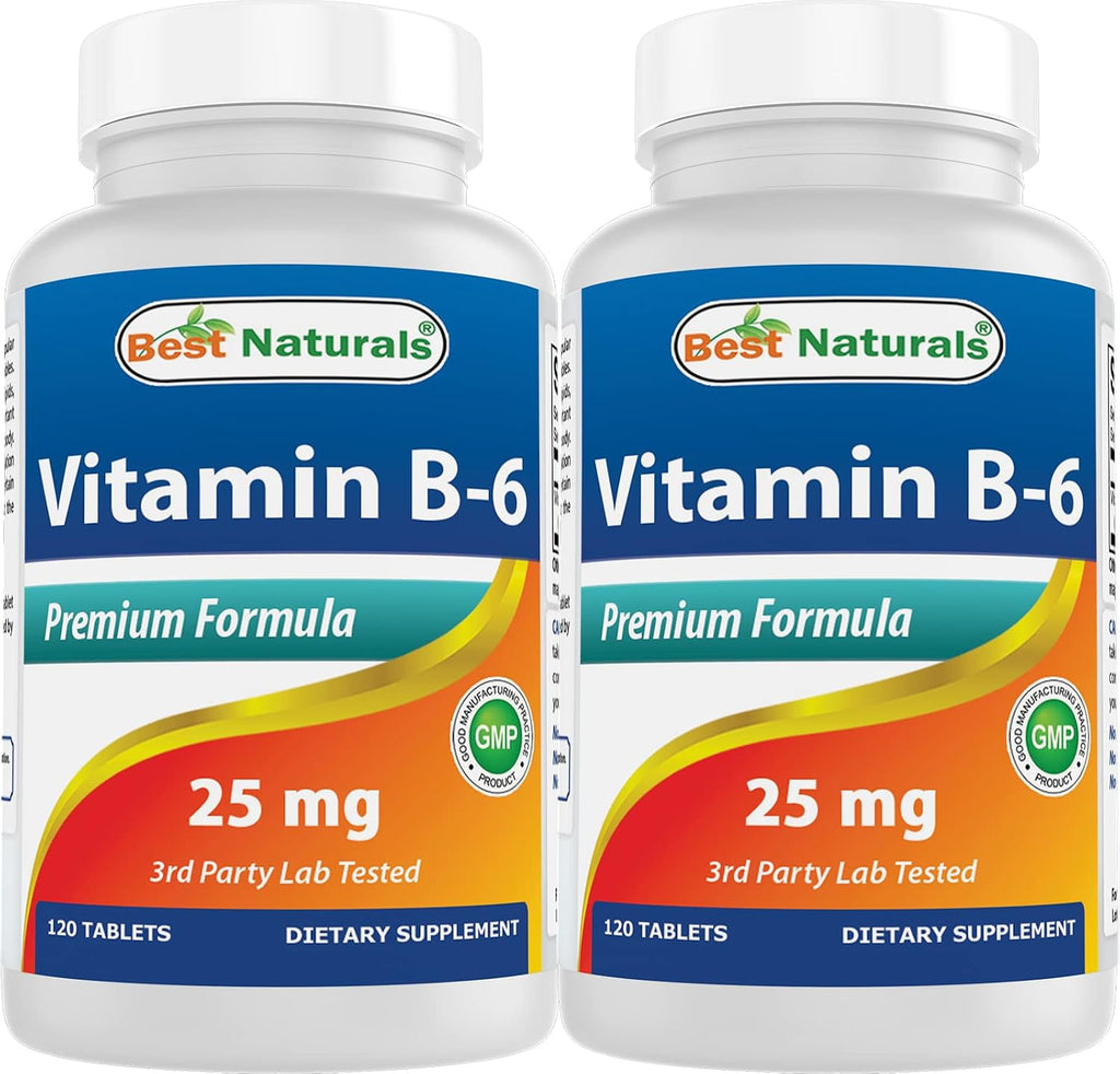 Best Naturals Vitamina B6 25 mg, 120 Comprimidos