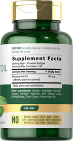 Carlyle Aceite de Menta en Cápsulas | 150 Softgels | Suplemento Herbal