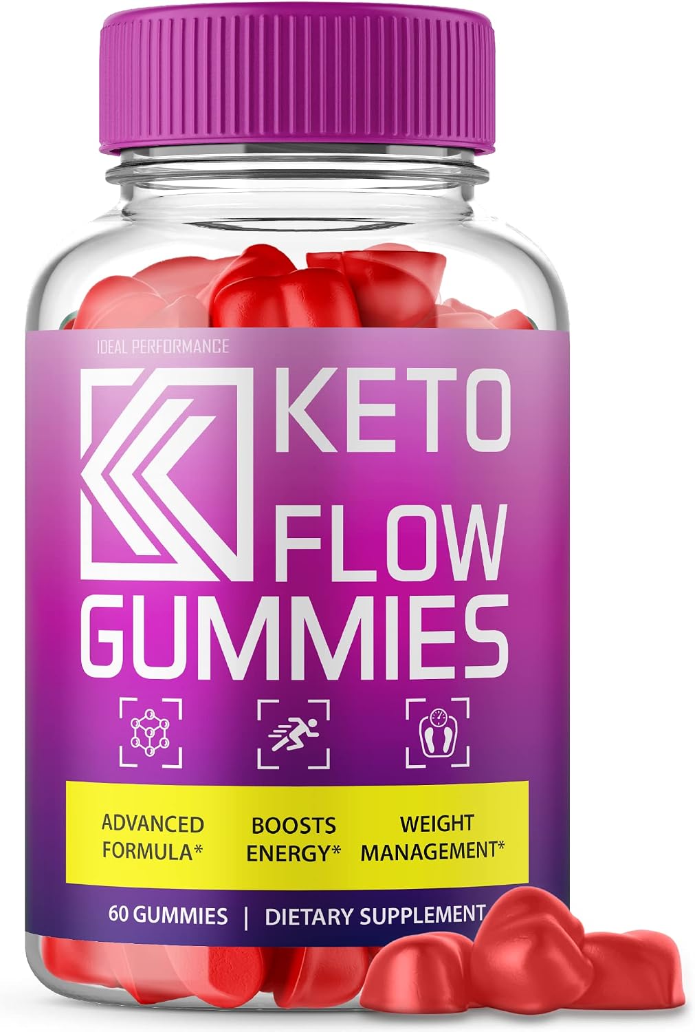 IDEAL PERFORMANCE Ketoflow Gummies Flow Gummies Flo Gummy Bears (60 Gominolas)