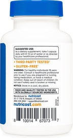 Nutricost Teobromina 400mg, 90 Cápsulas Vegetarianas - Sin Gluten, No-GMO