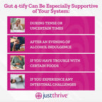 Just Thrive Gut 4-tify - Suplemento para la Salud Intestinal - 90 Cápsulas Vegetales