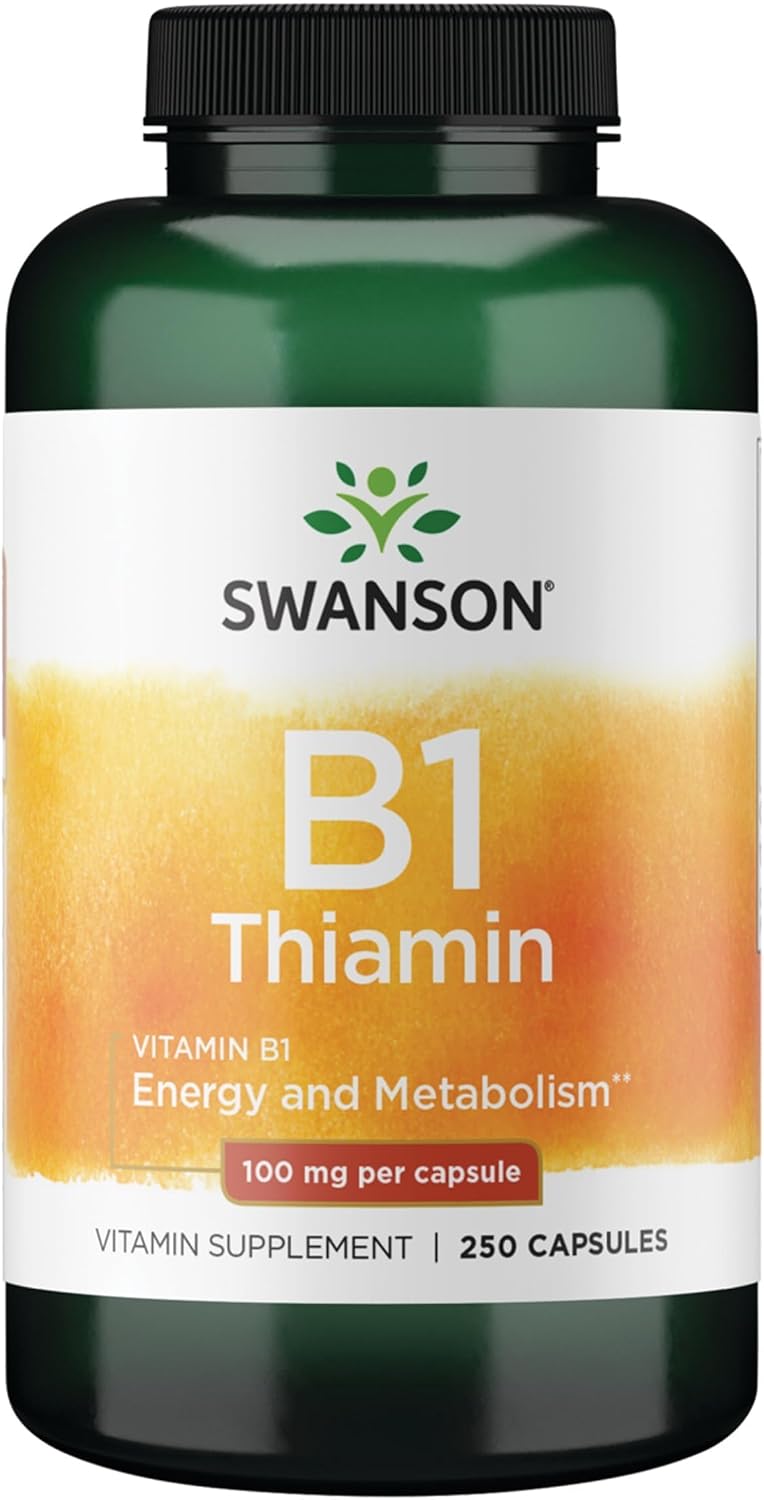 Swanson Vitamina B1 (Tiamina) 100 mg - 250 Cápsulas