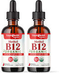 LIQUIDHEALTH Vitamina B12 Metilcobalamina Líquida Orgánica con Zumo de Cereza Ácida - 5000 mcg, 2 Pack