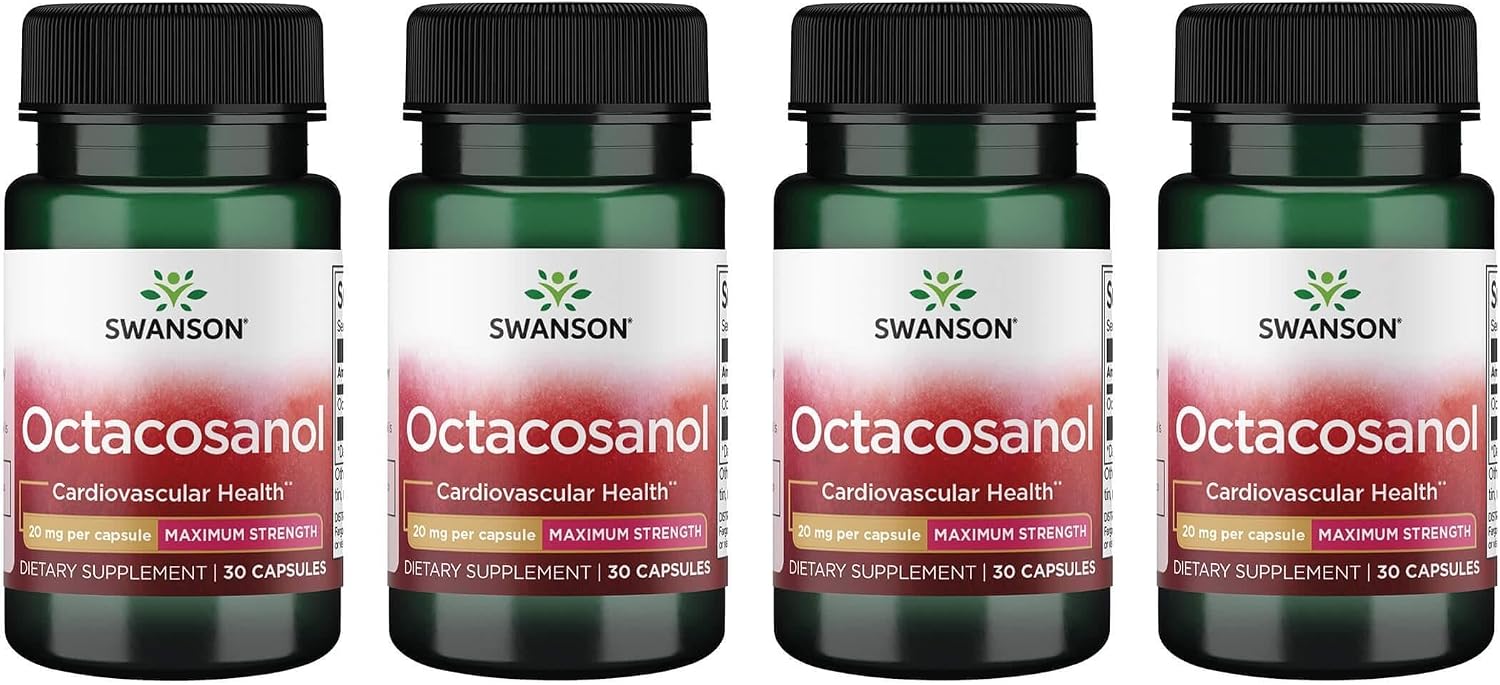 Swanson Maximum-Strength Octacosanol 20 mg 30 Cápsulas (3 Pack)