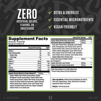 RYSE Loaded Greens Superfood Powder - – Refuerzo inmunológico: La mezcla de frutas y verduras aporta antioxidantes – Image 2