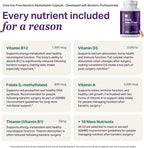 Procare Health Multivitamínico Bariátrico Sin Hierro - 30 Cápsulas Vegetales de Disolución Rápida - Vitaminas para Bypass Gástrico y Manga Gástrica, Sin Hierro (1 Mes)