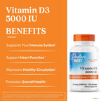 Doctor's Best Vitamin D3, 5000 IU, 720 Capsules - Bone, Teeth, and Immune Support
