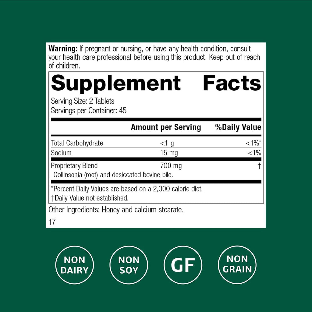 Cholacol - Suplemento para la Digestión de Grasas y Apoyo Biliar - 90 Comprimidos