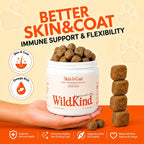 Wildkind Masticables para Alergias Caninas – Aceite de Salmón de Alaska, 120 uds.