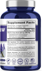 NusaPure Garra del Diablo, 250 mg, 200 Cápsulas Veganas (No-GMO, Vegano)