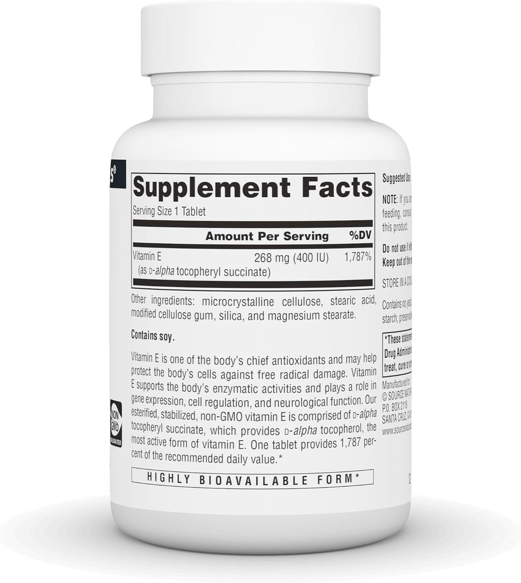 Source Naturals Vitamina E 400 IU (268 mg) - 60 Comprimidos