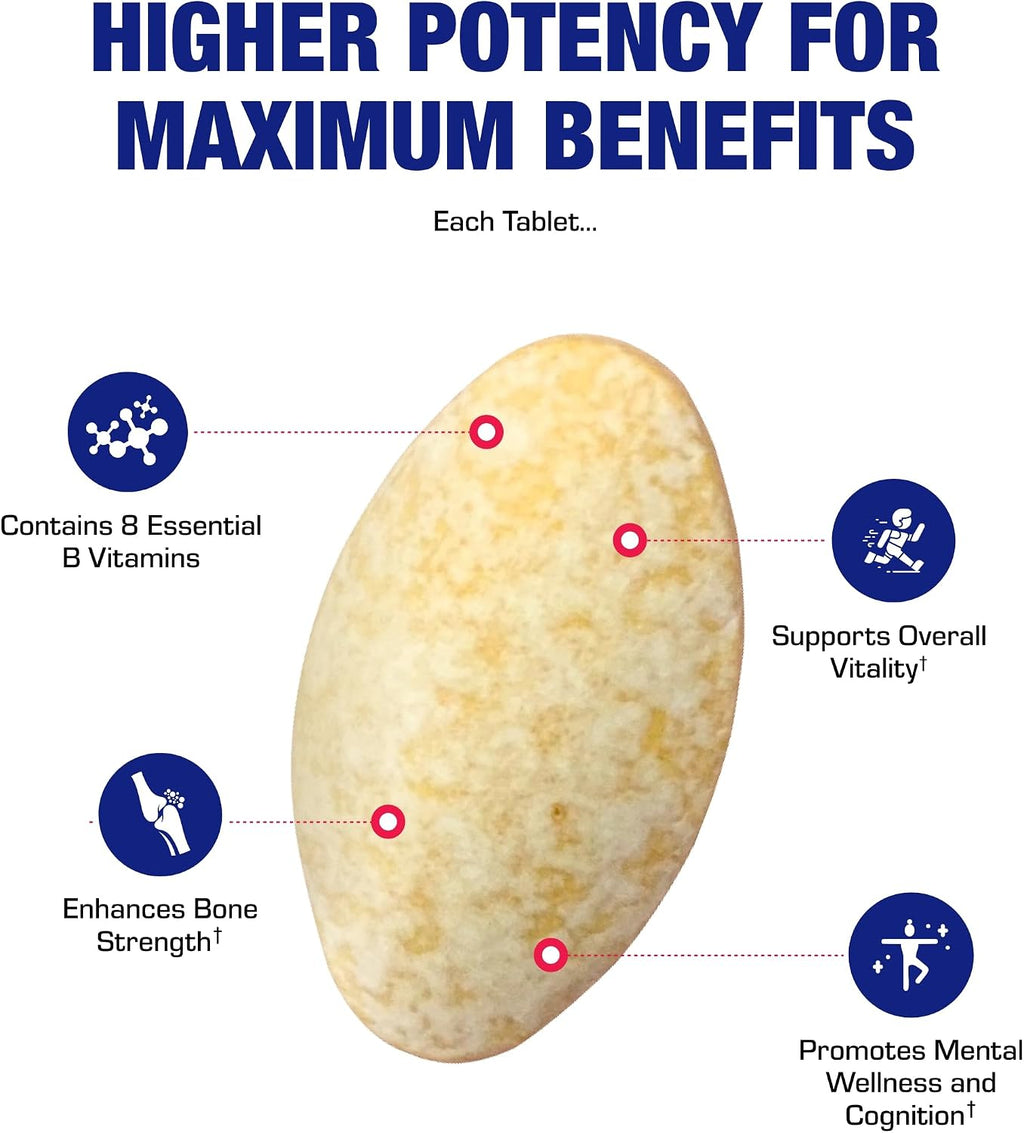 Methylated and Sustained Release Super B Complex - Bioactive B Vitamins with Choline and Inositol