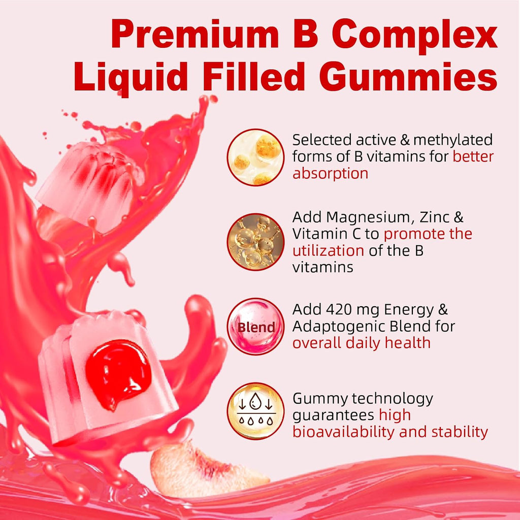 ZEGBALP Multivitamínico Metilado con Complejo B para Mujeres - Gominolas con Vitaminas B1, B2, B6, B12, Folato, C, Magnesio y Omega 3 - Apoyo Energético e Inmunitario - Sin Gluten y Sin Azúcar