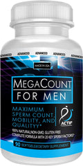 ACTIF MegaCount para Hombres - Apoyo a la Fertilidad y Calidad del Esperma - 90 Cápsulas Veganas