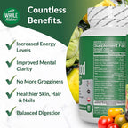 Whole Food Multivitamin for Men and Women - Complete Daily Superfood Vitamins Plus Minerals, Digestive Enzymes, Probiotics and Omegas