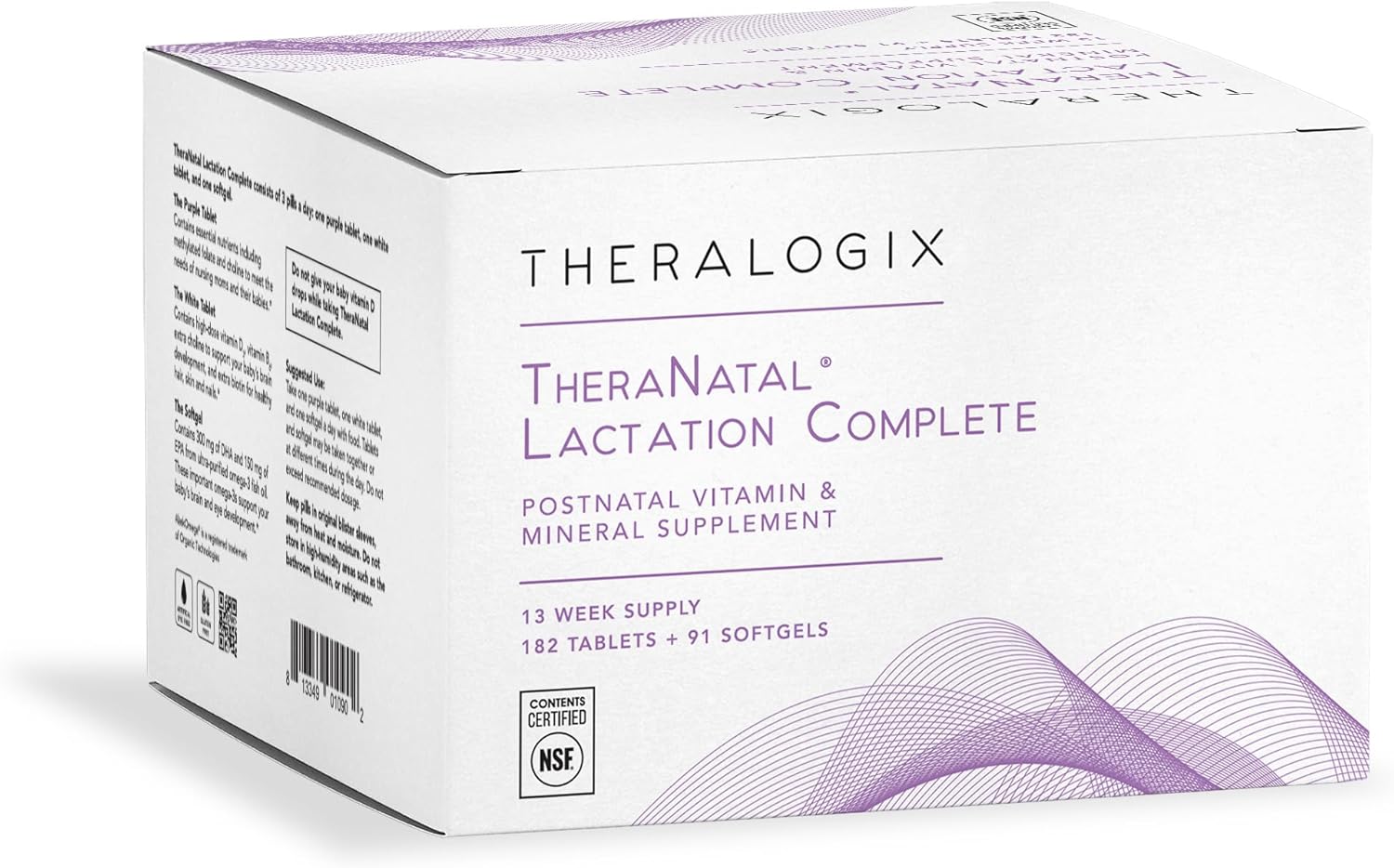 Theralogix TheraNatal Lactation Complete - Postnatal Supplement for Lactation - 13 Week Supply - 182 Tablets and 91 Softgels