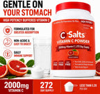 C-Salts Vitamina C en Polvo Tamponada - Sabor Naranja Sangre, 26 oz (735 g) - 272 Servicios