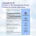 T.A. Sciences TA-65 Telomere Activation Supplement, 2.5 Times Potency Telomerase, 30 Cápsulas
