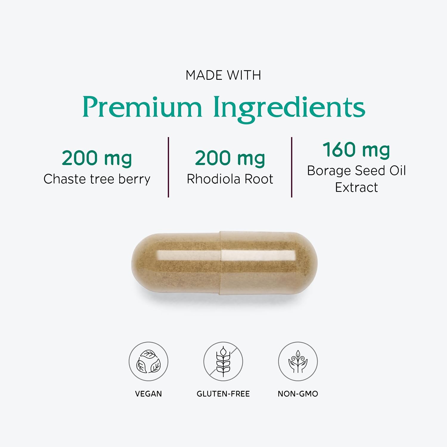 Vitanica FemRebalance – Female Hormone Balance Support, 60 Vegan Capsules
