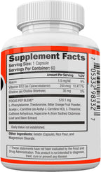 Focus Pep 2 Pack - 120 Cápsulas - Complemento Alimenticio para la Concentración y Energía