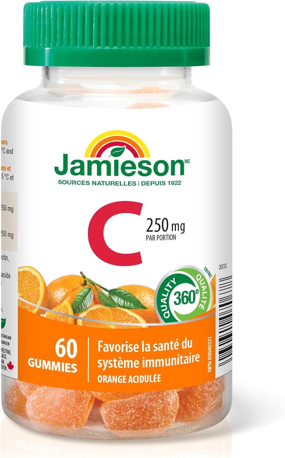Jamieson C Gomitas 250 mg naranja 60 gomitas
