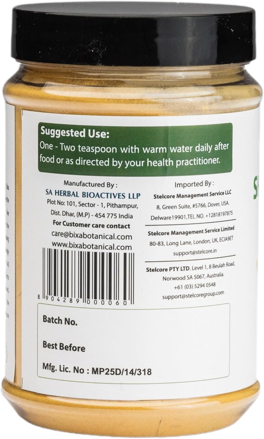 bixa BOTANICAL Polvo de Raíz de Shatavari (Asparagus Racemosus) - Suplemento Herbal Ayurveda - 200g
