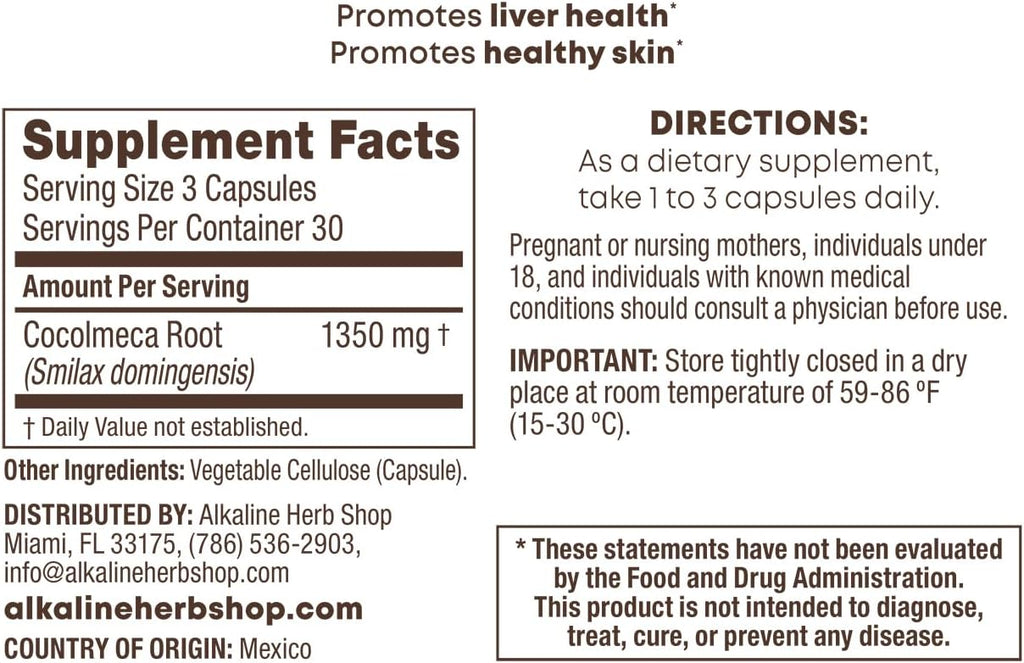Alkaline Herb Shop Cocolmeca Suplemento 90 Cápsulas