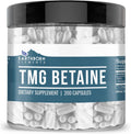 Earthborn Elements TMG Betaina Anhidra Trimethylglycine - 200 Cápsulas Puras sin Aditivos